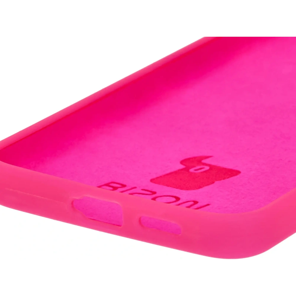 Silikonowe etui Bizon Soft Case do Samsung Galaxy S24 Plus neonowo-różowe
