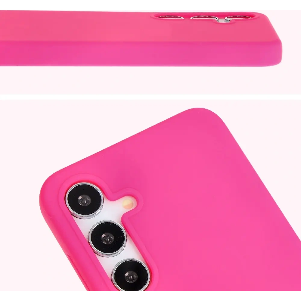 Silikonowe etui Bizon Soft Case do Samsung Galaxy S24 Plus neonowo-różowe