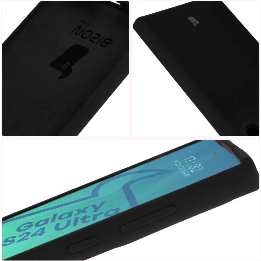 Silikonowe etui Bizon Soft Case do Samsung Galaxy S24 Ultra czarne
