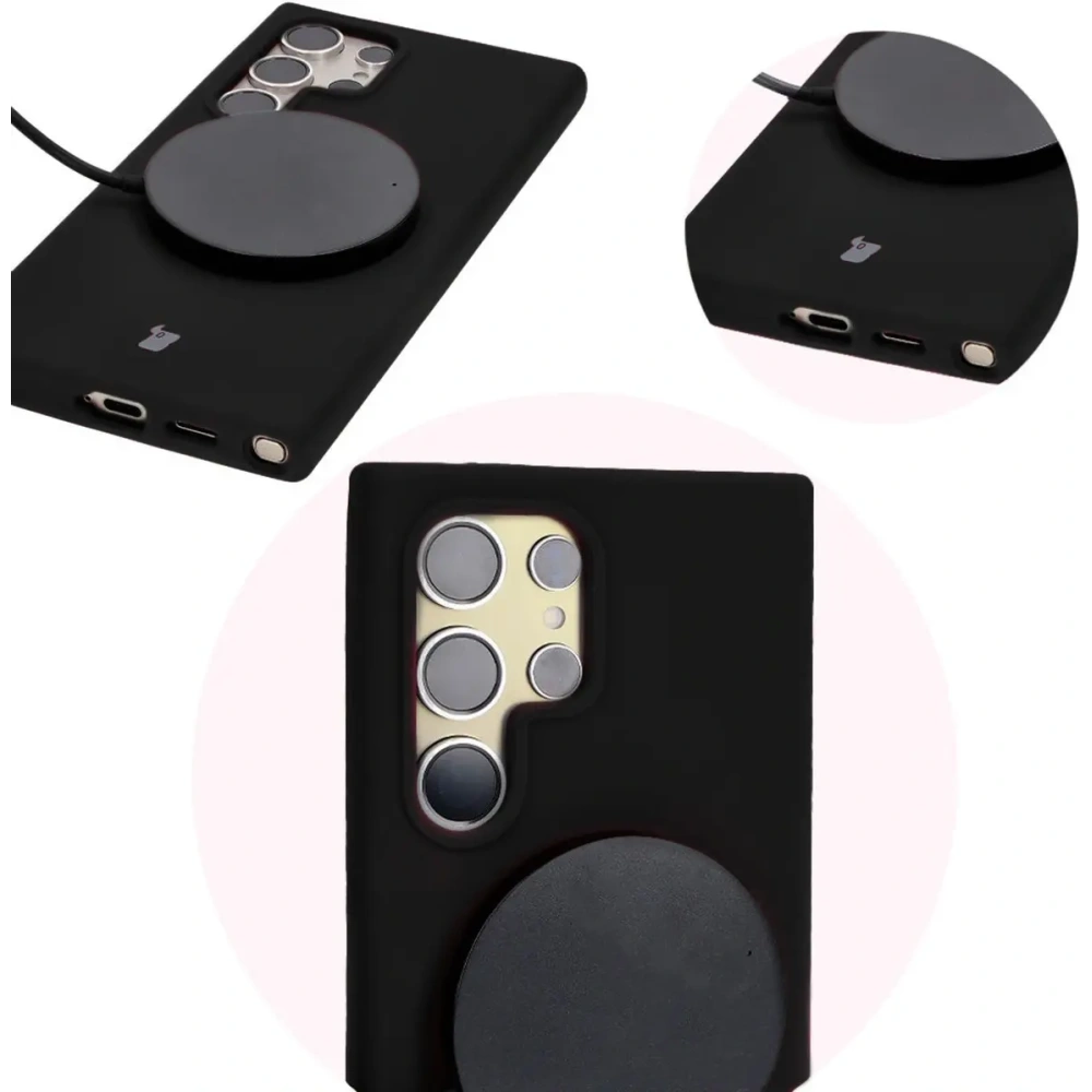 Silikonowe etui Bizon Soft Case do Samsung Galaxy S24 Ultra czarne