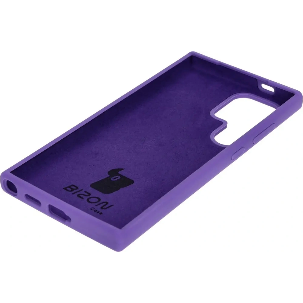 Silikonowe etui Bizon Soft Case do Samsung Galaxy S24 Ultra fioletowe