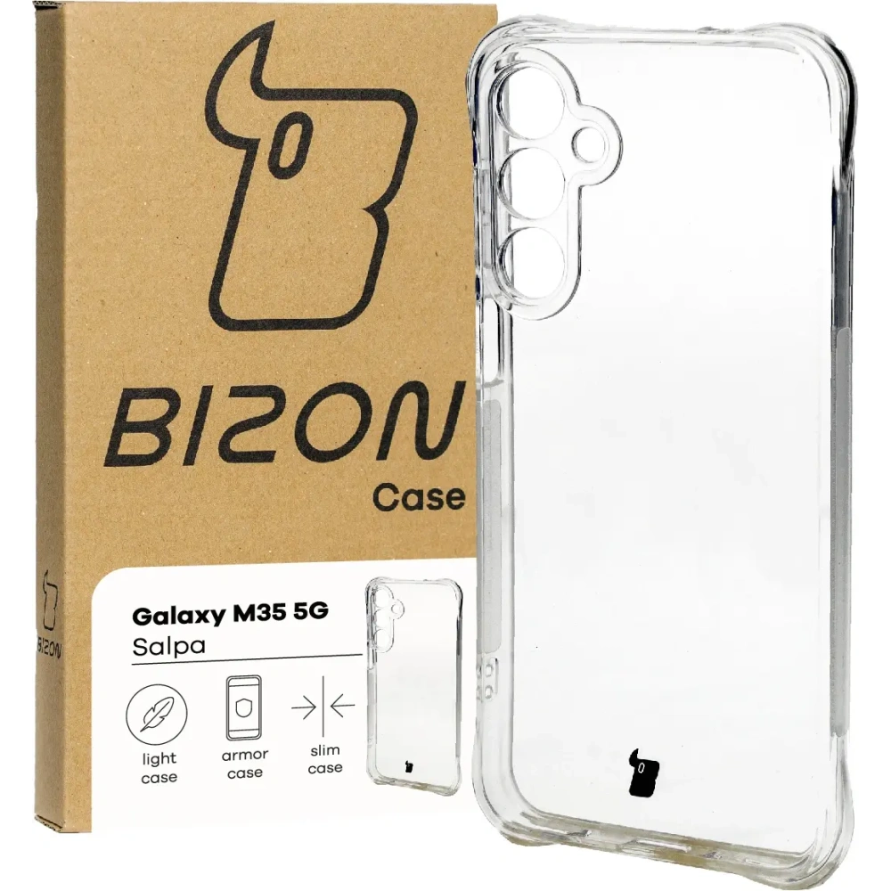 Elastyczne etui Bizon Case Salpa do Samsung Galaxy M35 5G przezroczyste