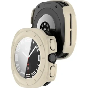 Kup Etui ze szkłem do zegarka Bizon Case+Glass Watch do Samsung Galaxy Watch Ultra 47 mm beżowe - BIZ6036 - {ean13} - Sklep Home Screen