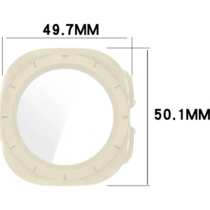 Kup Etui se sklem na hodinky Bizon Case+Glass Watch pro Samsung Galaxy Watch Ultra 47 mm béžové - BIZ6036 - {ean13} - Sklep Home Screen