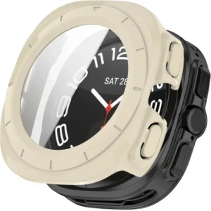 Kup Etui ze szkłem do zegarka Bizon Case+Glass Watch do Samsung Galaxy Watch Ultra 47 mm beżowe - BIZ6036 - {ean13} - Sklep Home Screen