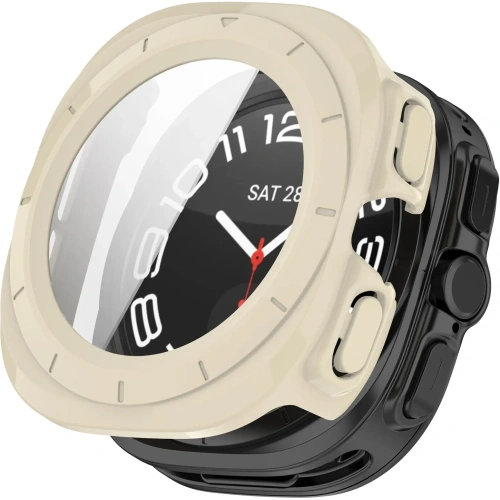 Kup Bizon Case+Glass Uhr Samsung Galaxy Watch Ultra 47 mm beige - BIZ6036 - {ean13} - Sklep Home Screen