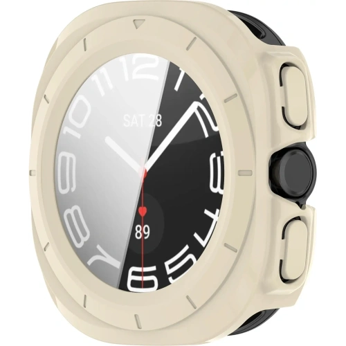 Kup Bizon Case+Glass Uhr Samsung Galaxy Watch Ultra 47 mm beige - BIZ6036 - {ean13} - Sklep Home Screen