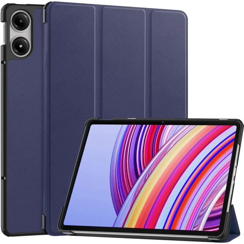 Etui z klapką Bizon Case Tab Croc do Xiaomi Redmi Pad Pro 12.1 granatowe
