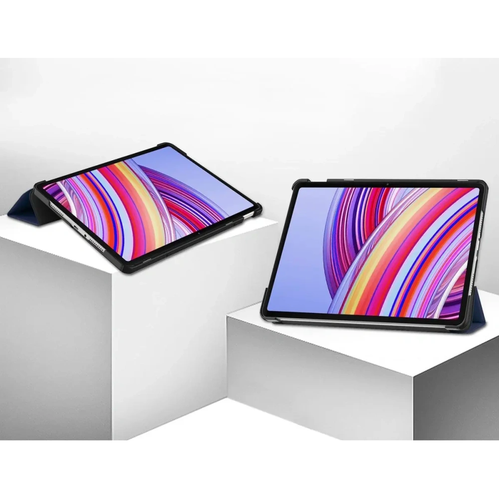 Etui z klapką Bizon Case Tab Croc do Xiaomi Redmi Pad Pro 12.1 granatowe