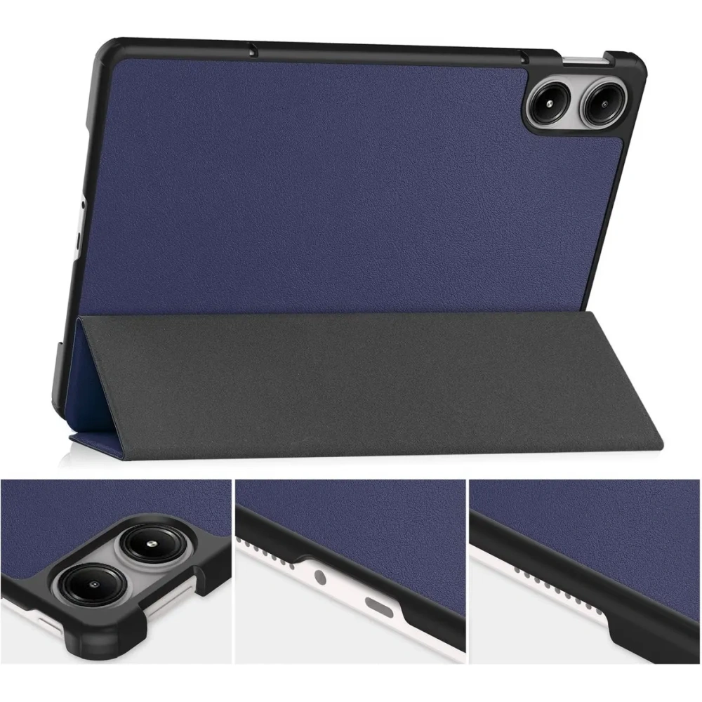 Etui z klapką Bizon Case Tab Croc do Xiaomi Redmi Pad Pro 12.1 granatowe