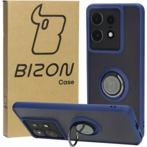 Kup Etui z uchwytem na palec Bizon Case Hybrid Ring do Motorola Edge 50 Pro przydymione z granatową ramką - BIZ5832 - {ean13} - Sklep Home Screen