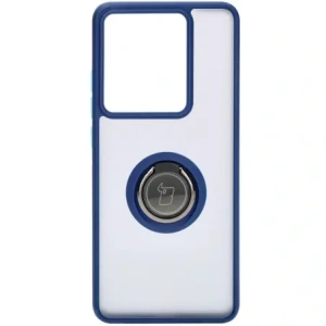 Kup Etui z uchwytem na palec Bizon Case Hybrid Ring do Motorola Edge 50 Pro przydymione z granatową ramką - BIZ5832 - {ean13} - Sklep Home Screen