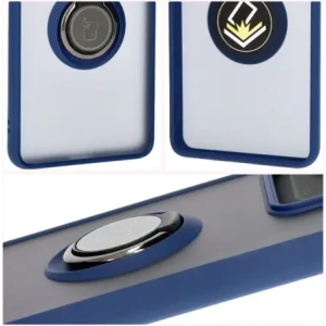 Kup Etui z uchwytem na palec Bizon Case Hybrid Ring do Motorola Edge 50 Pro przydymione z granatową ramką - BIZ5832 - {ean13} - Sklep Home Screen
