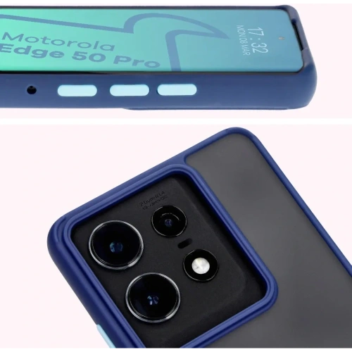 Kup Bizon Case Hybrid Gyűrű Motorola Edge 50 Pro füstös színben, tengerészkék kerettel. - BIZ5832 - {ean13} - Sklep Home Screen