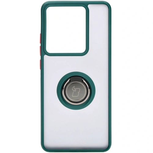 Kup Etui z uchwytem na palec Bizon Case Hybrid Ring do Motorola Edge 50 Pro przydymione z ciemnozieloną ramką - BIZ5833 - {ean13} - Sklep Home Screen