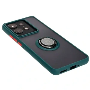 Kup Etui z uchwytem na palec Bizon Case Hybrid Ring do Motorola Edge 50 Pro przydymione z ciemnozieloną ramką - BIZ5833 - {ean13} - Sklep Home Screen