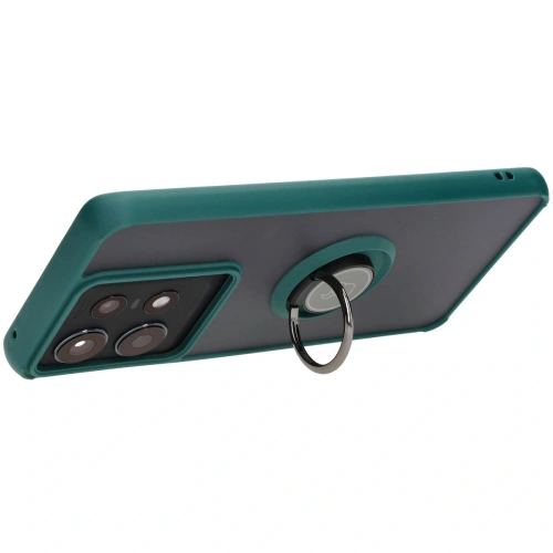Kup Etui z uchwytem na palec Bizon Case Hybrid Ring do Motorola Edge 50 Pro przydymione z ciemnozieloną ramką - BIZ5833 - {ean13} - Sklep Home Screen