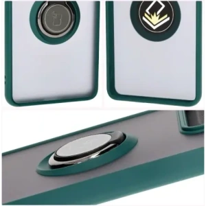 Kup Etui z uchwytem na palec Bizon Case Hybrid Ring do Motorola Edge 50 Pro przydymione z ciemnozieloną ramką - BIZ5833 - {ean13} - Sklep Home Screen