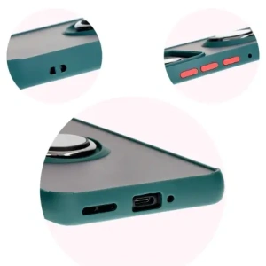 Kup Bizon Case Hybrid Ring Motorola Edge 50 Pro fumuriu cu un cadru verde închis - BIZ5833 - {ean13} - Sklep Home Screen