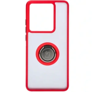 Kup Etui z uchwytem na palec Bizon Case Hybrid Ring do Motorola Edge 50 Pro przydymione z czerwoną ramką - BIZ5834 - {ean13} - Sklep Home Screen
