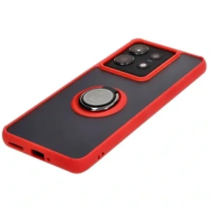 Kup Etui z uchwytem na palec Bizon Case Hybrid Ring do Motorola Edge 50 Pro przydymione z czerwoną ramką - BIZ5834 - {ean13} - Sklep Home Screen