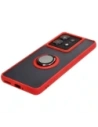 Kup Etui z uchwytem na palec Bizon Case Hybrid Ring do Motorola Edge 50 Pro przydymione z czerwoną ramką - BIZ5834 - {ean13} - Sklep Home Screen