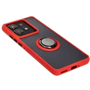 Kup Etui z uchwytem na palec Bizon Case Hybrid Ring do Motorola Edge 50 Pro przydymione z czerwoną ramką - BIZ5834 - {ean13} - Sklep Home Screen