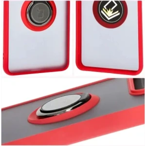 Kup Etui z uchwytem na palec Bizon Case Hybrid Ring do Motorola Edge 50 Pro przydymione z czerwoną ramką - BIZ5834 - {ean13} - Sklep Home Screen