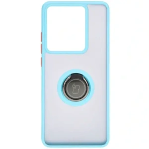 Kup Etui z uchwytem na palec Bizon Case Hybrid Ring do Motorola Edge 50 Pro przydymione z jasnoniebieską ramką - BIZ6042 - {ean13} - Sklep Home Screen
