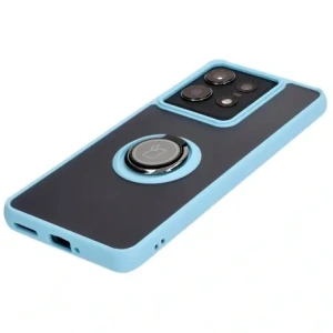 Kup Etui z uchwytem na palec Bizon Case Hybrid Ring do Motorola Edge 50 Pro przydymione z jasnoniebieską ramką - BIZ6042 - {ean13} - Sklep Home Screen