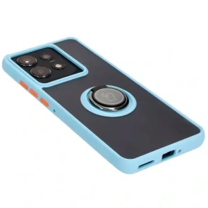 Kup Etui z uchwytem na palec Bizon Case Hybrid Ring do Motorola Edge 50 Pro przydymione z jasnoniebieską ramką - BIZ6042 - {ean13} - Sklep Home Screen
