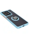 Kup Etui z uchwytem na palec Bizon Case Hybrid Ring do Motorola Edge 50 Pro przydymione z jasnoniebieską ramką - BIZ6042 - {ean13} - Sklep Home Screen