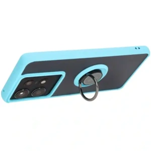 Kup Etui z uchwytem na palec Bizon Case Hybrid Ring do Motorola Edge 50 Pro przydymione z jasnoniebieską ramką - BIZ6042 - {ean13} - Sklep Home Screen