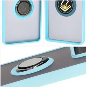 Kup Etui z uchwytem na palec Bizon Case Hybrid Ring do Motorola Edge 50 Pro przydymione z jasnoniebieską ramką - BIZ6042 - {ean13} - Sklep Home Screen
