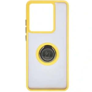 Kup Etui z uchwytem na palec Bizon Case Hybrid Ring do Motorola Edge 50 Pro przydymione z żółtą ramką - BIZ5839 - {ean13} - Sklep Home Screen