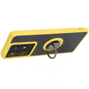 Kup Etui z uchwytem na palec Bizon Case Hybrid Ring do Motorola Edge 50 Pro przydymione z żółtą ramką - BIZ5839 - {ean13} - Sklep Home Screen