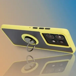 Kup Etui z uchwytem na palec Bizon Case Hybrid Ring do Motorola Edge 50 Pro przydymione z żółtą ramką - BIZ5839 - {ean13} - Sklep Home Screen