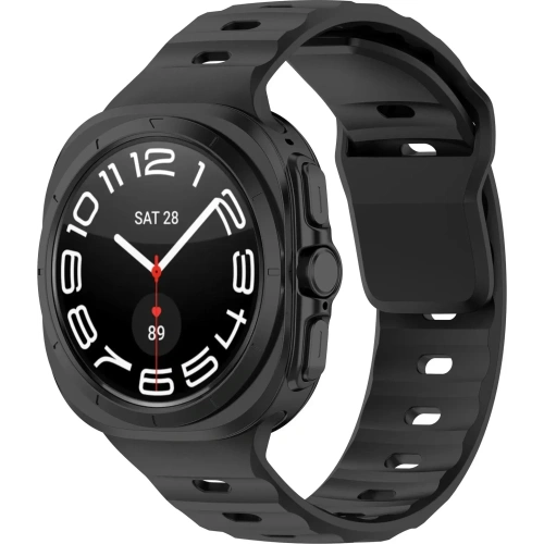 Kup Bizon Strap Uhr Silikon Samsung Galaxy Uhr Ultra 47 mm schwarz - BIZ5840 - {ean13} - Sklep Home Screen