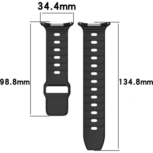 Kup Bizon Strap Uhr Silikon Samsung Galaxy Uhr Ultra 47 mm schwarz - BIZ5840 - {ean13} - Sklep Home Screen
