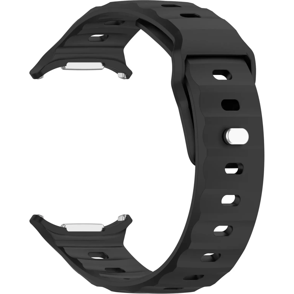 Silikonowy pasek Bizon Strap Watch Silicone do Samsung Galaxy Watch Ultra 47 mm czarny