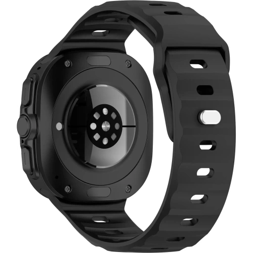 Kup Bizon Strap Uhr Silikon Samsung Galaxy Uhr Ultra 47 mm schwarz - BIZ5840 - {ean13} - Sklep Home Screen