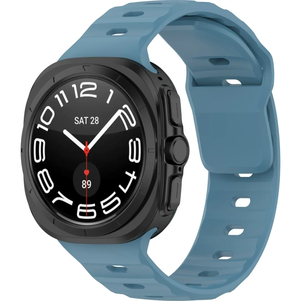 Silikonowy pasek Bizon Strap Watch Silicone do Samsung Galaxy Watch Ultra 47 mm niebieski