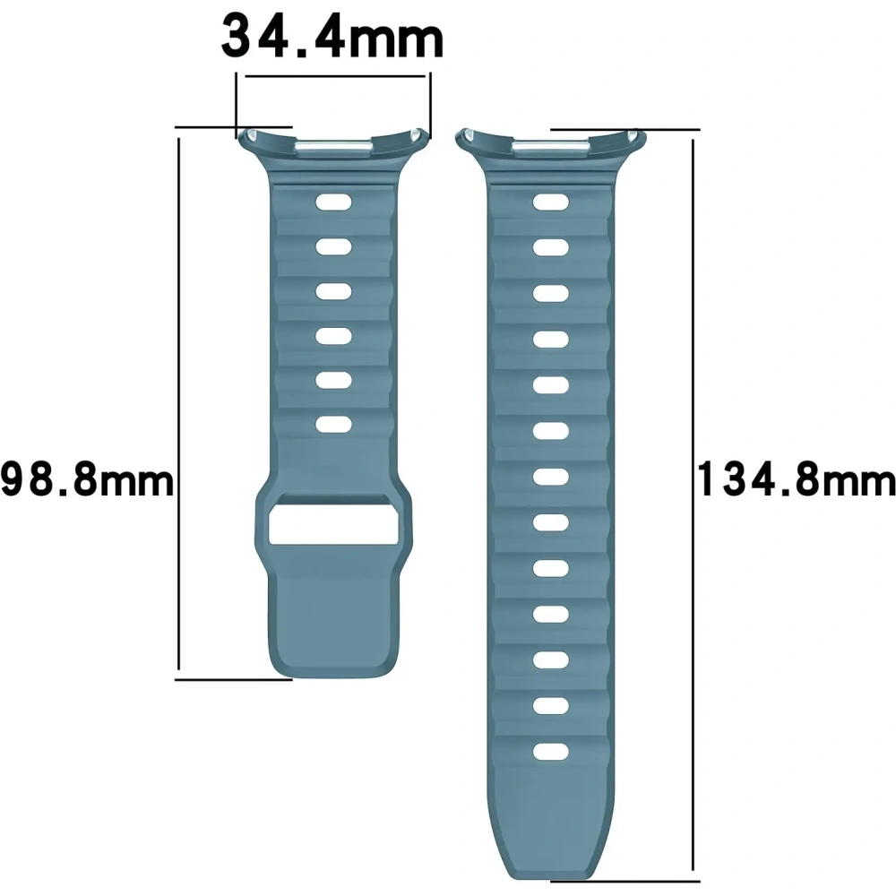 Silikonowy pasek Bizon Strap Watch Silicone do Samsung Galaxy Watch Ultra 47 mm niebieski