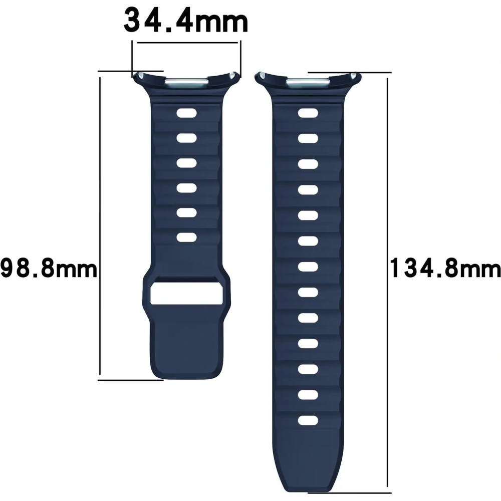 Silikonowy pasek Bizon Strap Watch Silicone do Samsung Galaxy Watch Ultra 47 mm granatowy