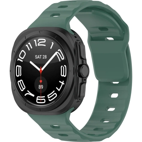 Kup Bizon Strap-Uhr Silikon Samsung Galaxy Watch Ultra 47 mm dunkelgrün - BIZ6050 - {ean13} - Sklep Home Screen