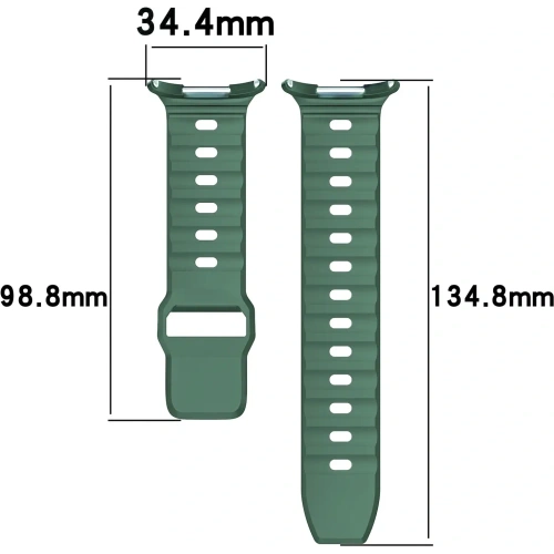 Kup Bizon Strap-Uhr Silikon Samsung Galaxy Watch Ultra 47 mm dunkelgrün - BIZ6050 - {ean13} - Sklep Home Screen