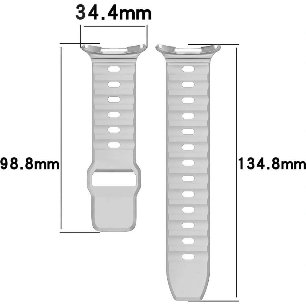 Silikonowy pasek Bizon Strap Watch Silicone do Samsung Galaxy Watch Ultra 47 mm jasnoszary