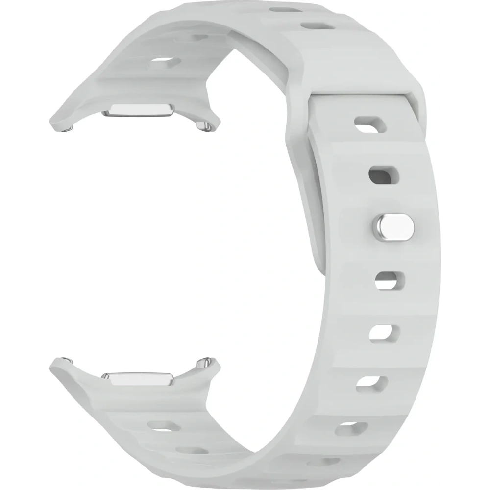 Silikonowy pasek Bizon Strap Watch Silicone do Samsung Galaxy Watch Ultra 47 mm jasnoszary