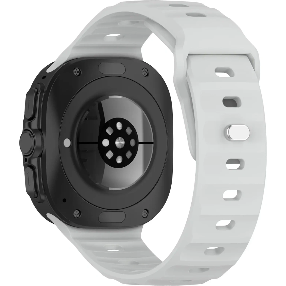 Silikonowy pasek Bizon Strap Watch Silicone do Samsung Galaxy Watch Ultra 47 mm jasnoszary