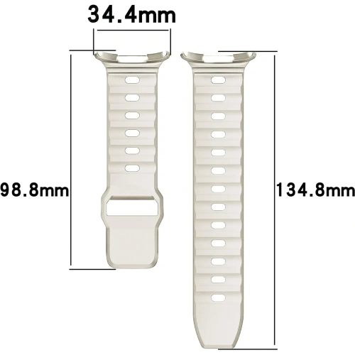 Kup Silikonový pásek Bizon Strap Watch Silicone do Samsung Galaxy Watch Ultra 47 mm světlobežový - BIZ5872 - {ean13} - Sklep Home Screen